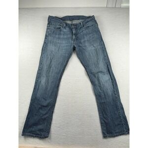 Levi's 514 Jeans Mens W34 x L32 Blue Denim 5 Pocket‎ Straight Leg Mid-Rise